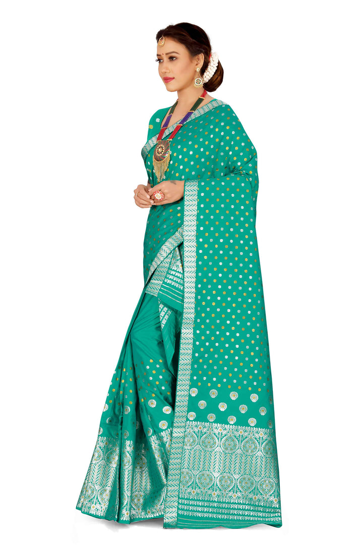 Gold-Silver Jari Mix Set Mekhela Sador
