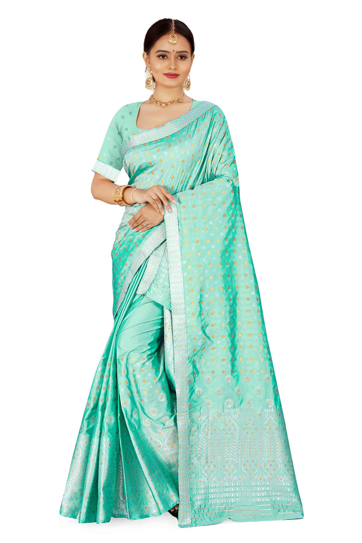 Gold-Silver Jari Mix Set Mekhela Sador