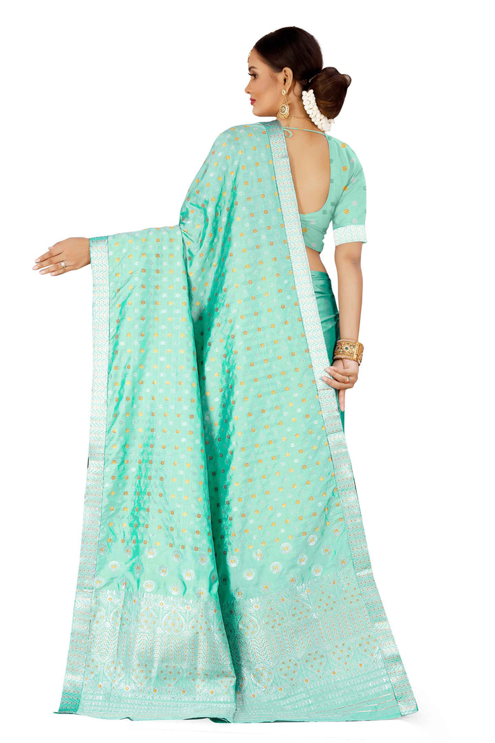 Gold-Silver Jari Mix Set Mekhela Sador