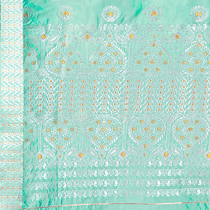 Gold-Silver Jari Mix Set Mekhela Sador