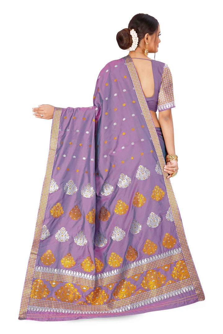 Gold-Silver Jari Mix Set Mekhela Sador