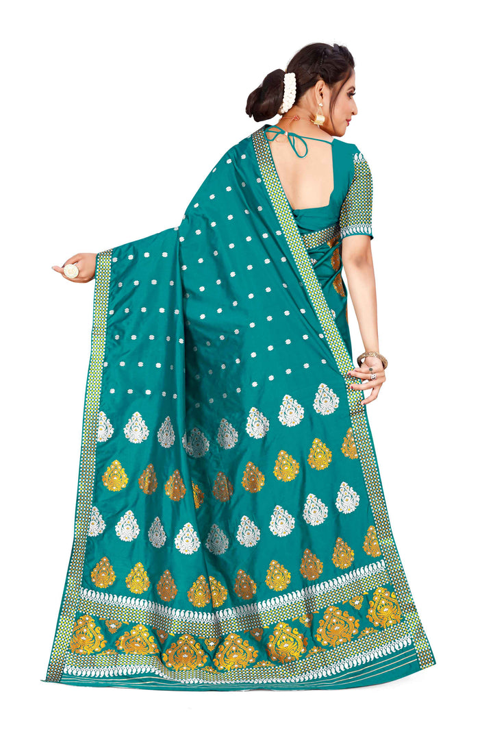 Gold-Silver Jari Mix Set Mekhela Sador