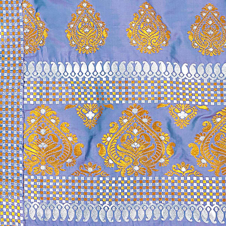 Gold-Silver Jari Mix Set Mekhela Sador