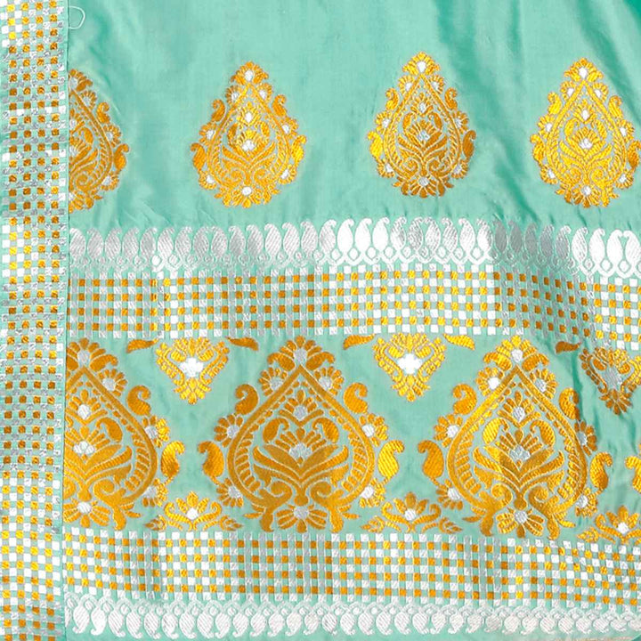 Gold-Silver Jari Mix Set Mekhela Sador
