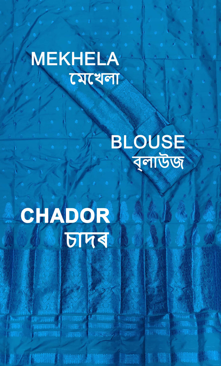 Colouring Jari Mix Set Mekhela Sador