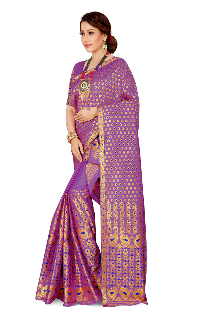 সোণ (Gold) গুনা মিক্স ছেট মেখলা চাদৰ 