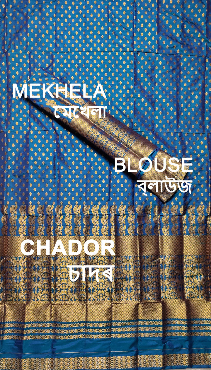 Copper Jari Mix Set Mekhela Sador