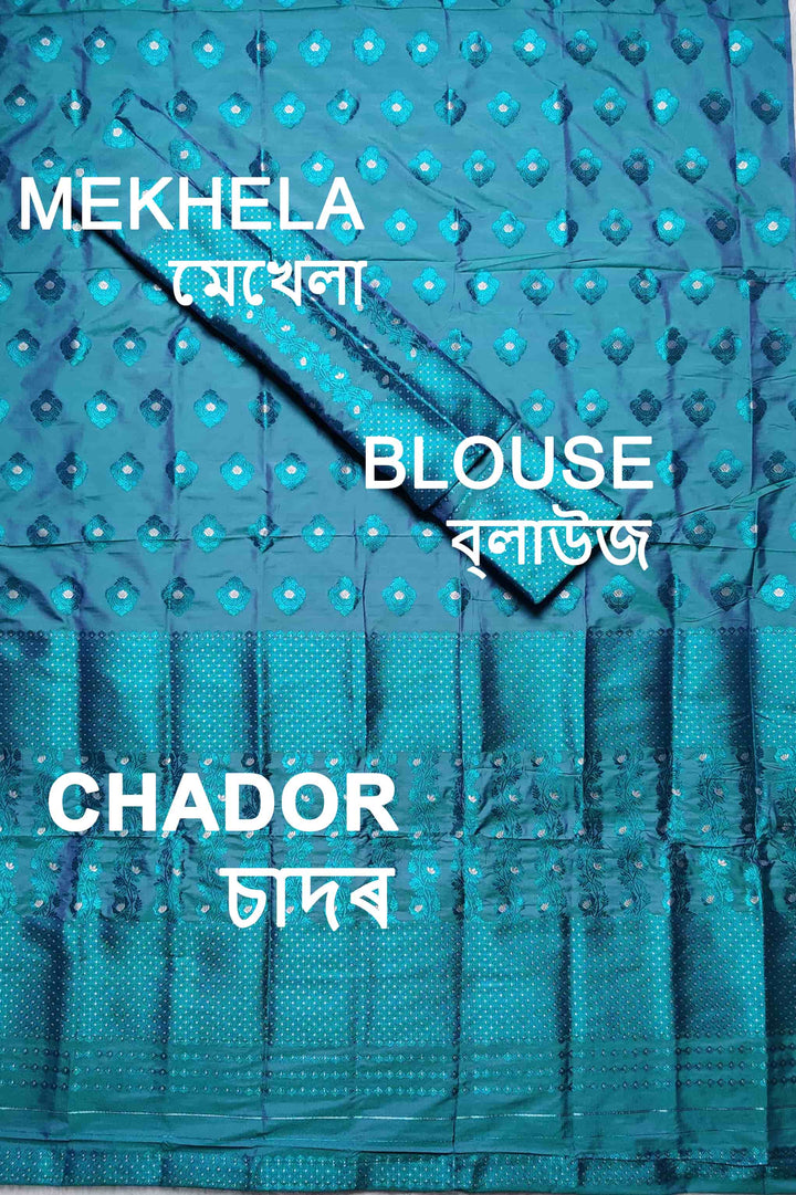 Colouring Jari Mix Set Mekhela Sador