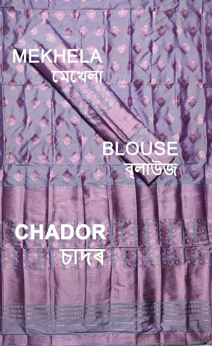 Colouring Jari Mix Set Mekhela Sador