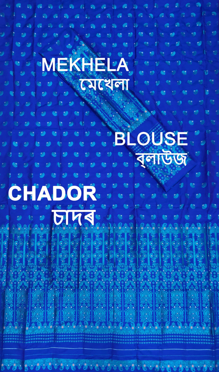 Colouring Jari Mix Set Mekhela Sador