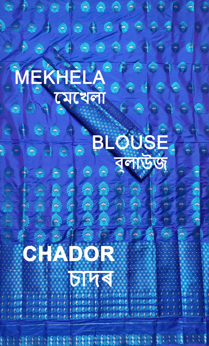 Colouring Jari Mix Set Mekhela Sador