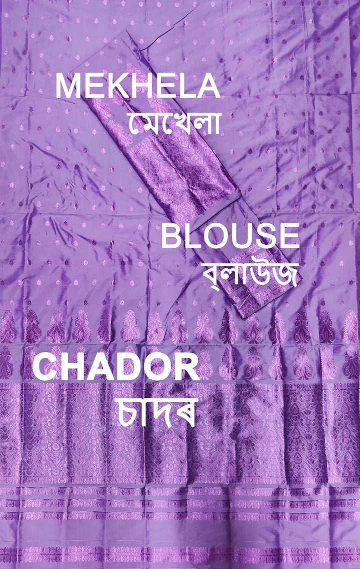Colouring Jari Mix Set Mekhela Sador