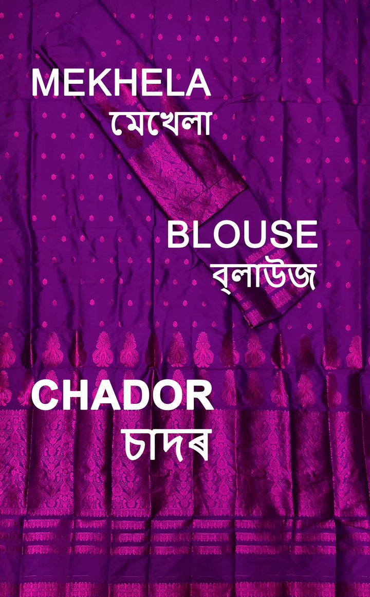 Colouring Jari Mix Set Mekhela Sador