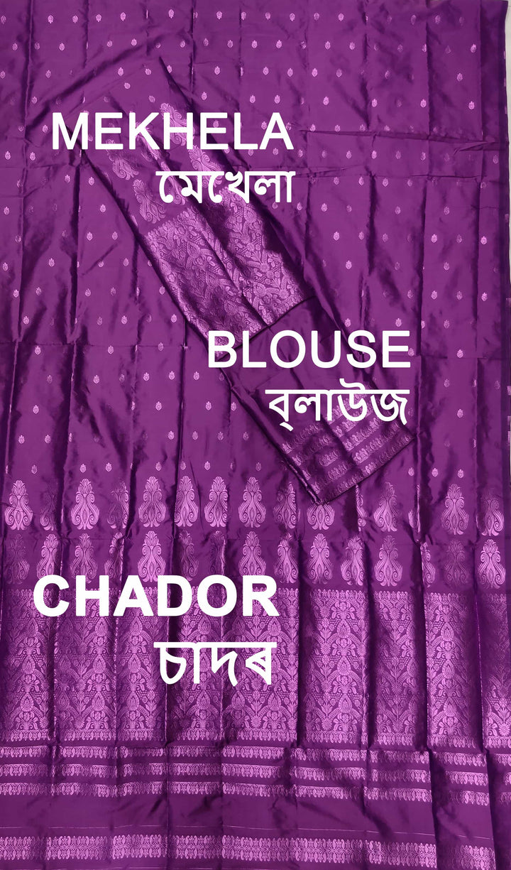 Colouring Jari Mix Set Mekhela Sador