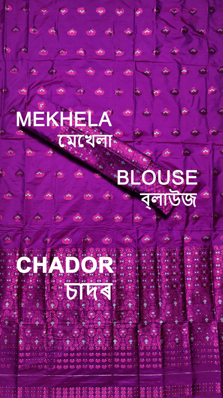 Colouring Jari Mix Set Mekhela Sador