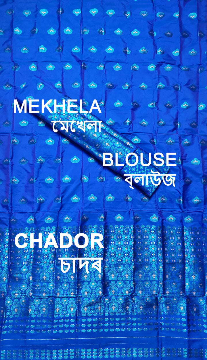 Colouring Jari Mix Set Mekhela Sador