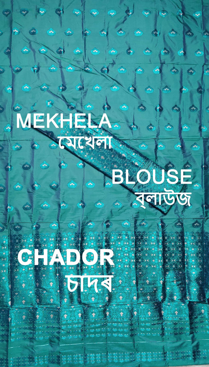 Colouring Jari Mix Set Mekhela Sador