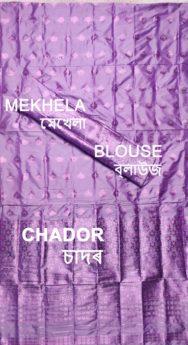 Colouring Jari Mix Set Mekhela Sador