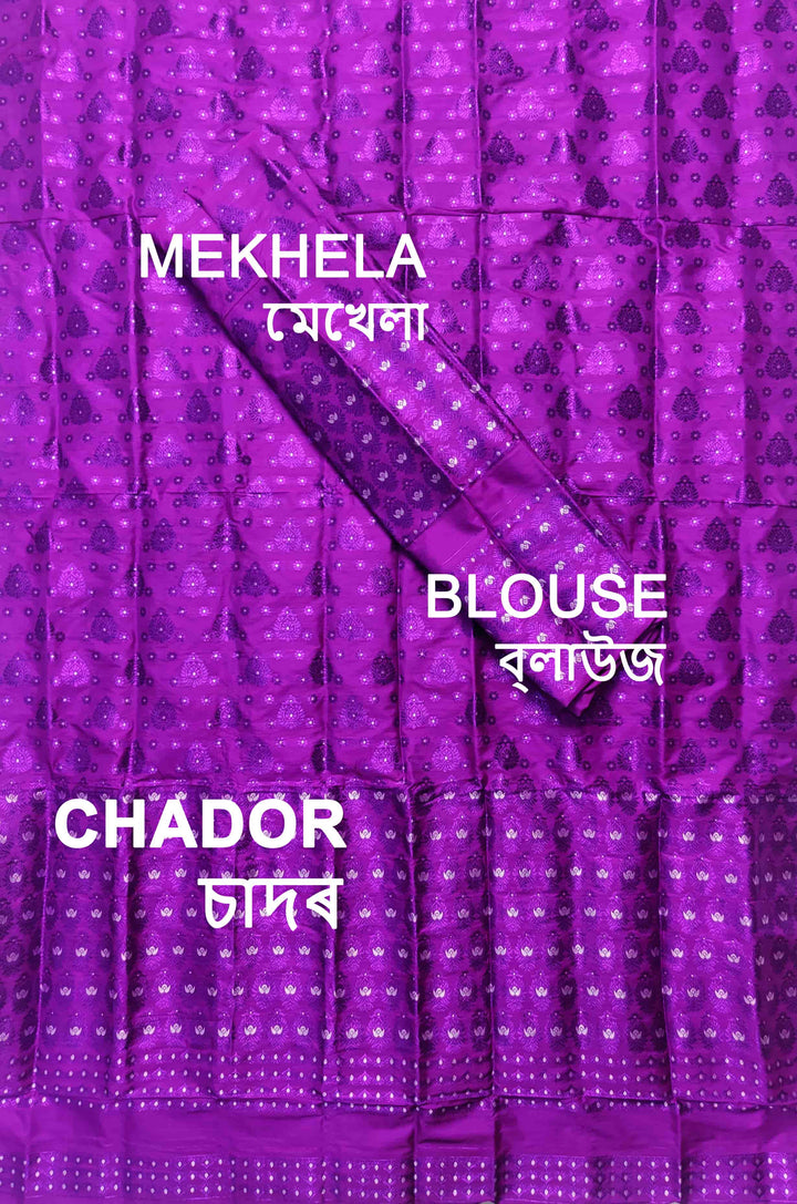 Colouring Jari Mix Set Mekhela Sador