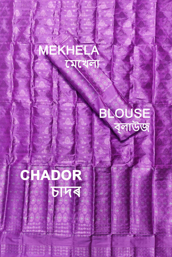 Colouring Jari Mix Set Mekhela Sador