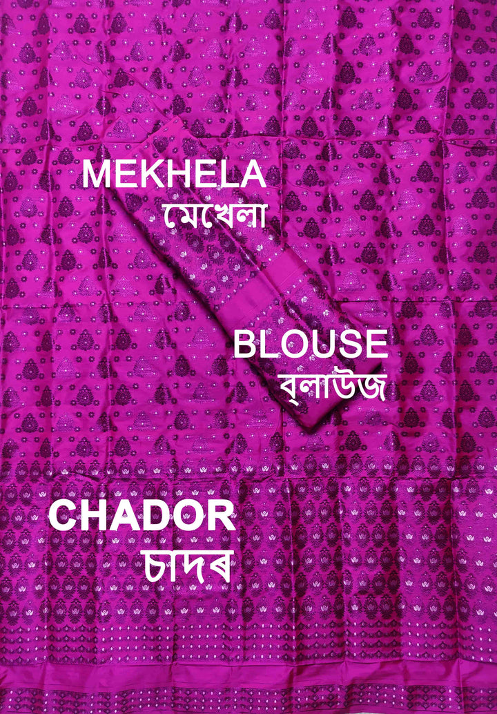 Colouring Jari Mix Set Mekhela Sador