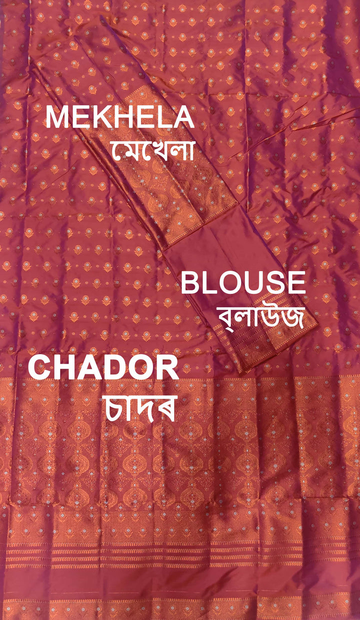 Colouring Jari Mix Set Mekhela Sador