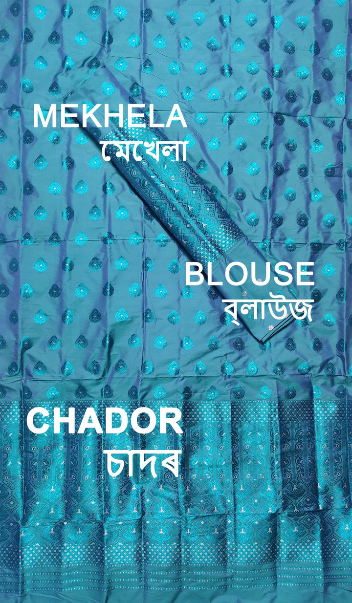 Colouring Jari Mix Set Mekhela Sador