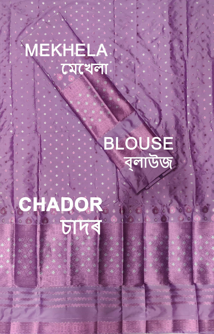 Colouring Jari Mix Set Mekhela Sador