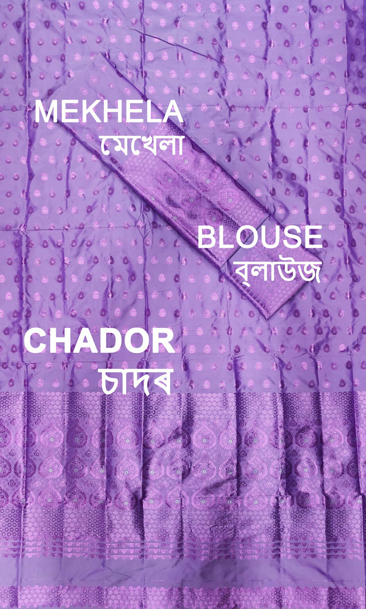 Colouring Jari Mix Set Mekhela Sador