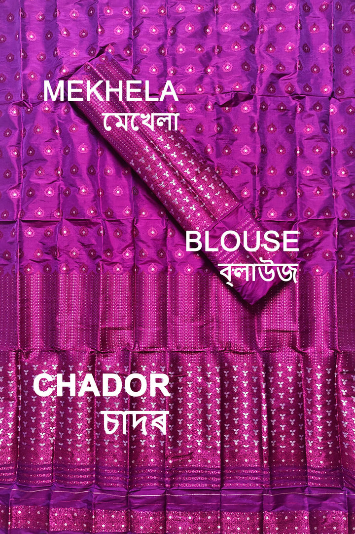 Colouring Jari Mix Set Mekhela Sador