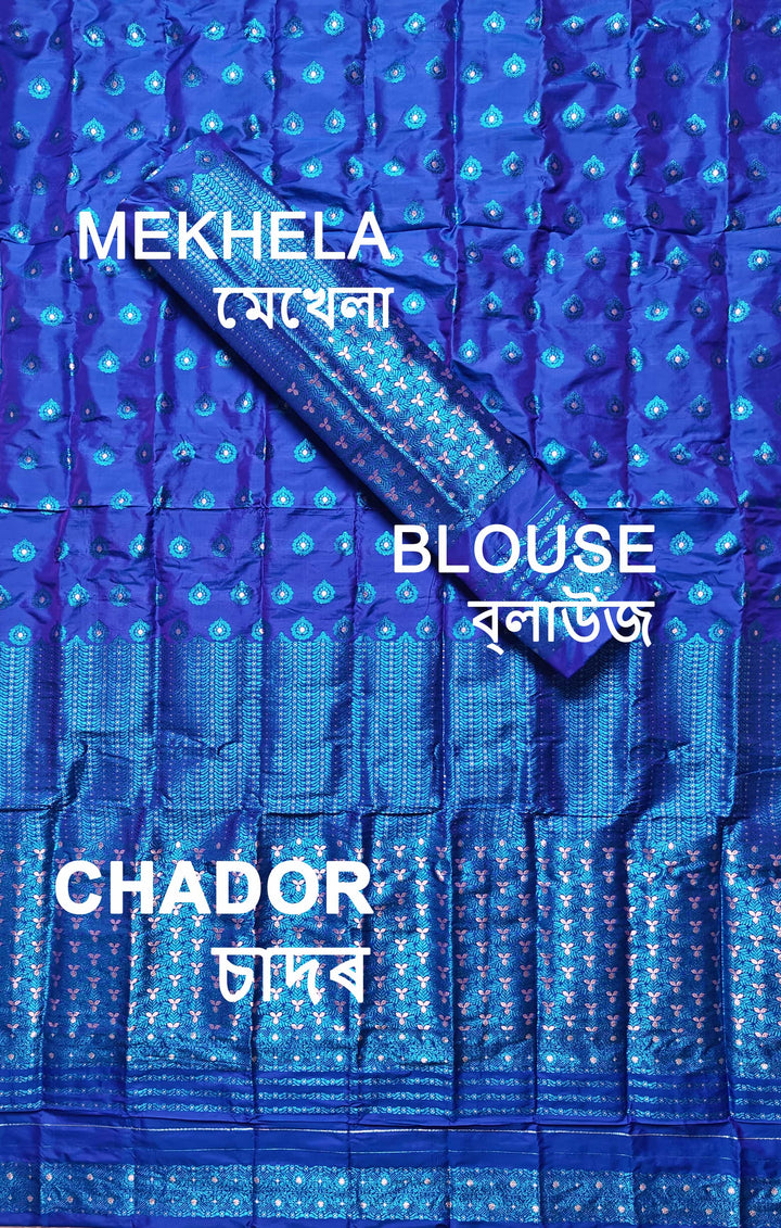 Colouring Jari Mix Set Mekhela Sador