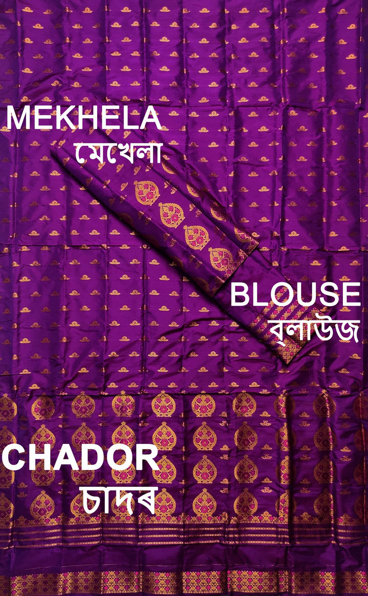 Copper Jari Mix Pat* Mekhela Sador