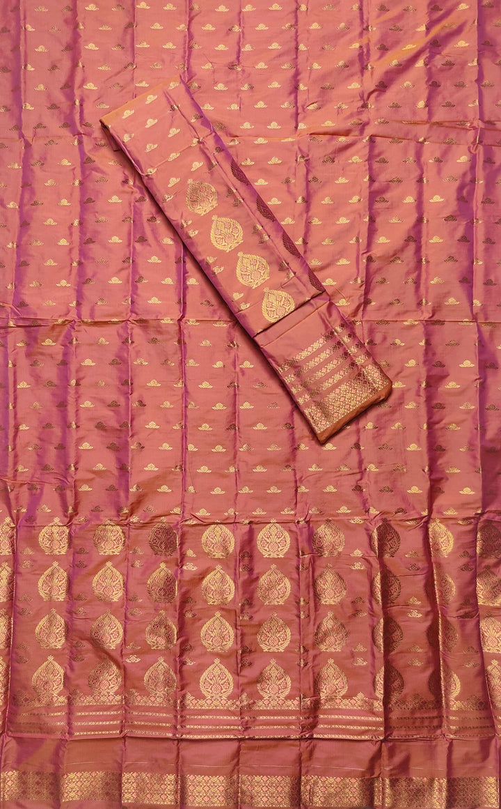 Copper Jari Mix Pat* Mekhela Sador