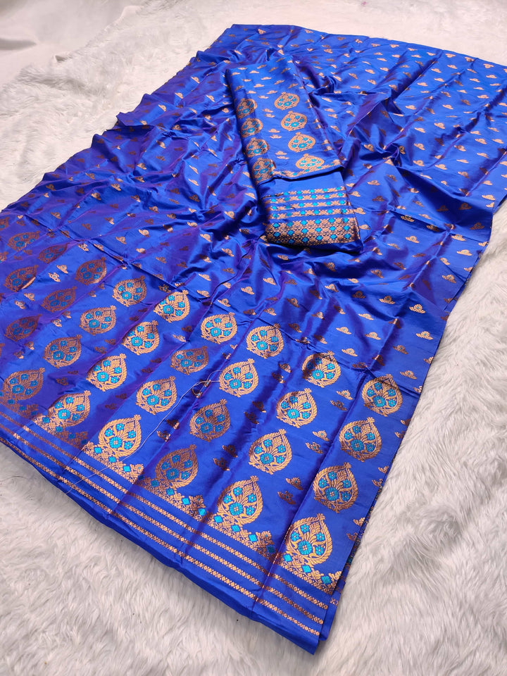 Copper Jari Mix Pat* Mekhela Sador