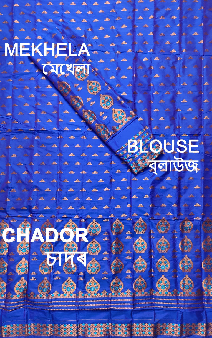 Copper Jari Mix Pat* Mekhela Sador
