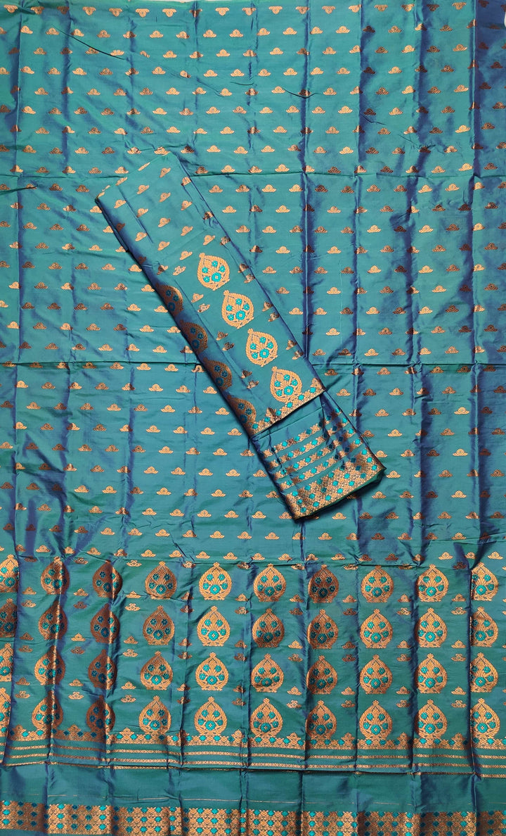 Copper Jari Mix Pat* Mekhela Sador