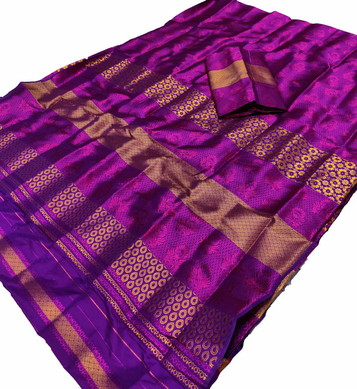 Colouring Jari Bedsheet Mix Set Mekhela Sador