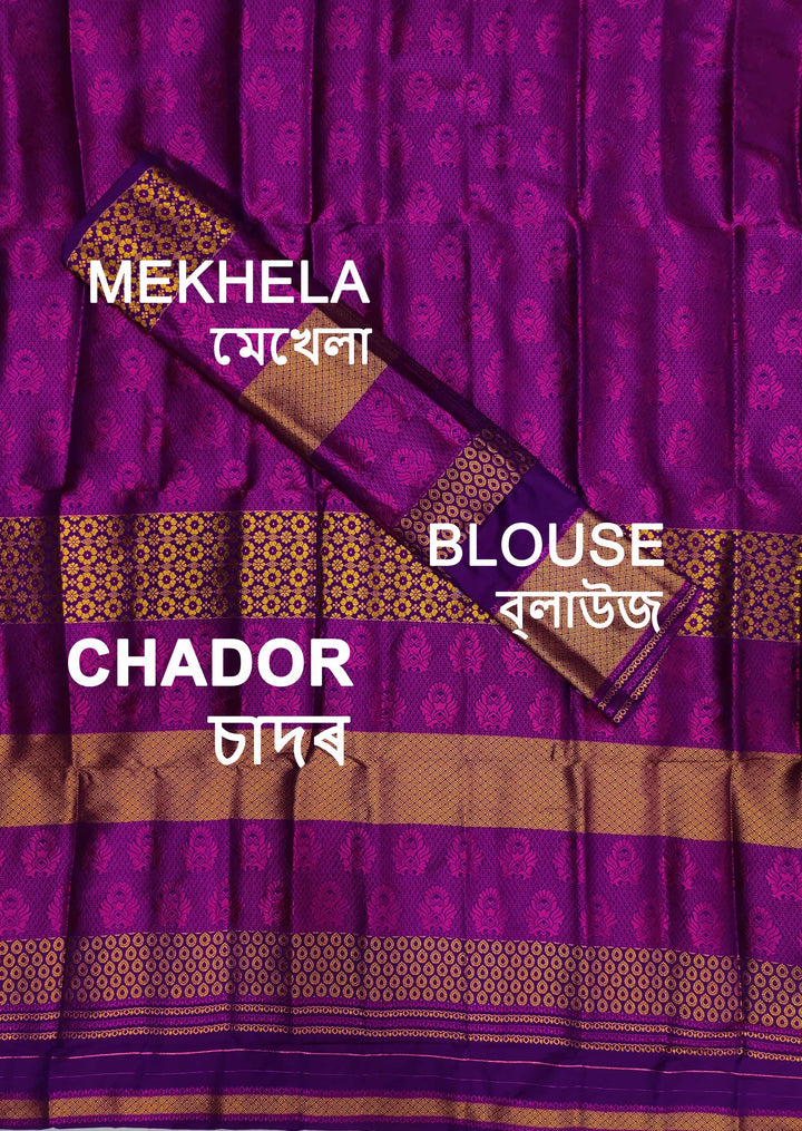 Colouring Jari Bedsheet Mix Set Mekhela Sador