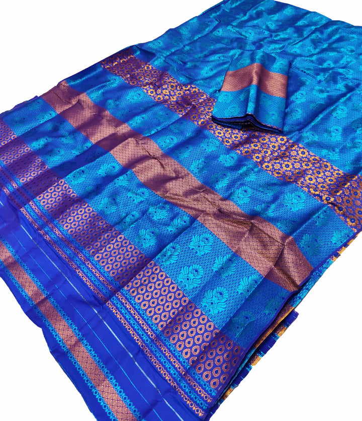 Colouring Jari Bedsheet Mix Set Mekhela Sador