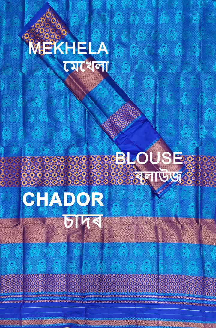 Colouring Jari Bedsheet Mix Set Mekhela Sador