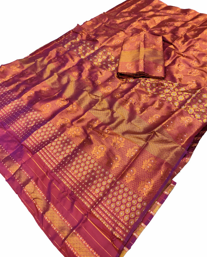 Colouring Jari Bedsheet Mix Set Mekhela Sador