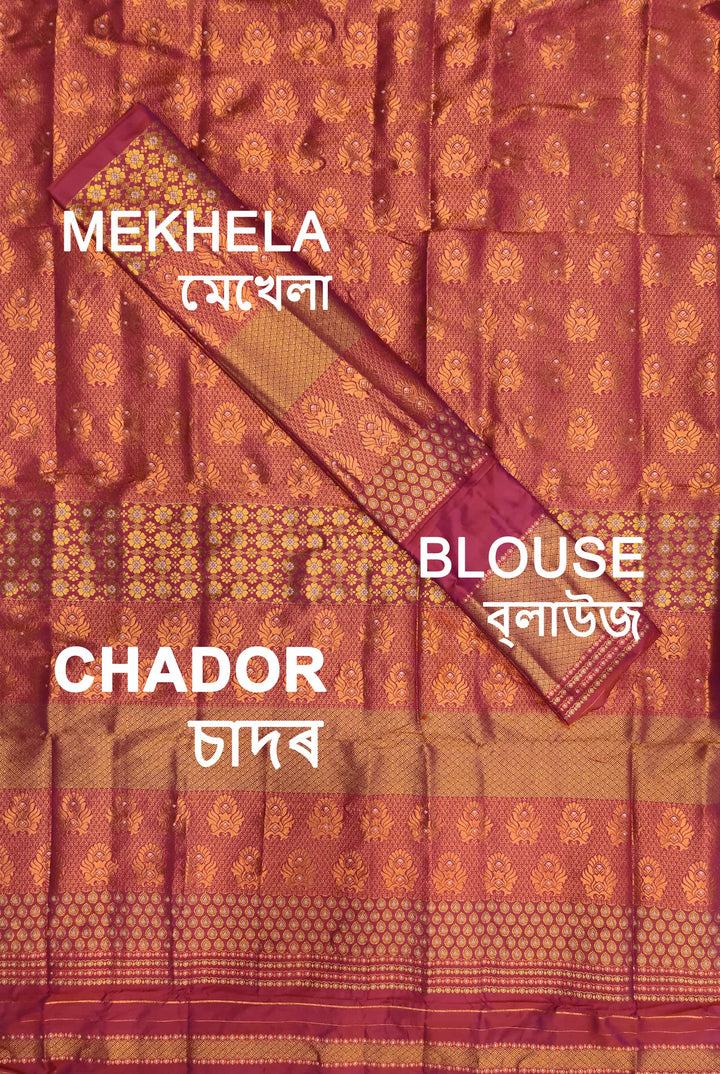Colouring Jari Bedsheet Mix Set Mekhela Sador