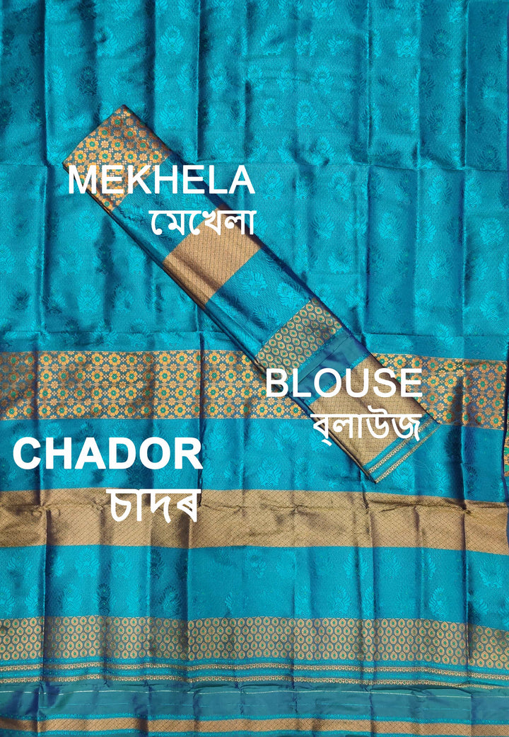 Colouring Jari Bedsheet Mix Set Mekhela Sador