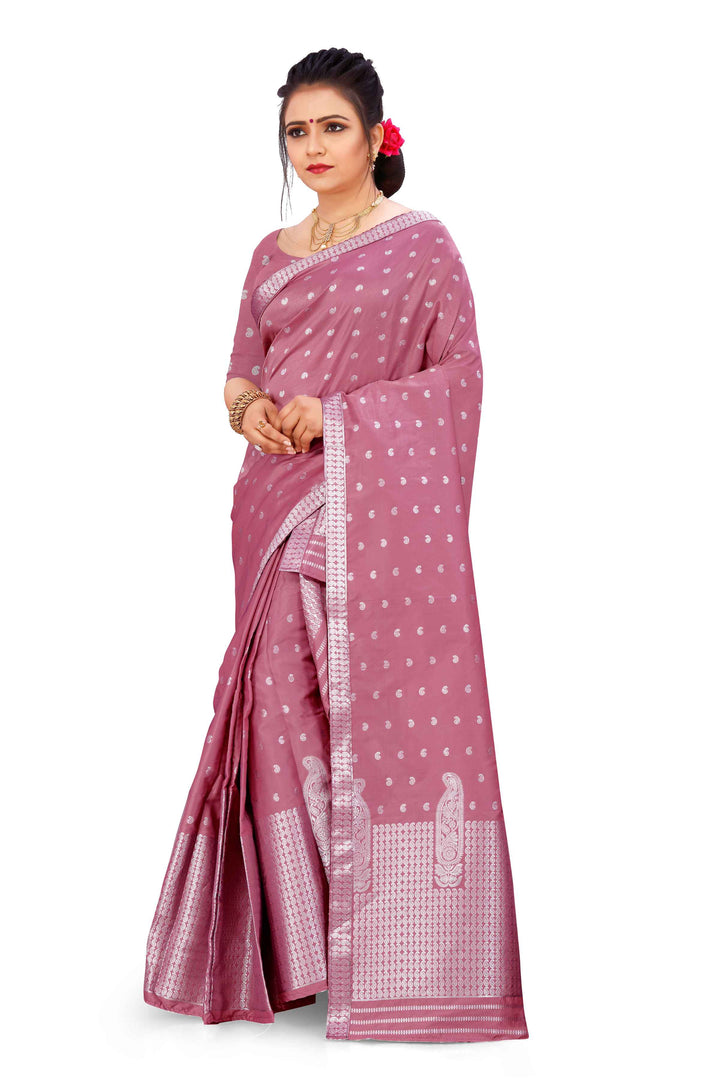 Silver Guna Poly Set Mekhela Sador