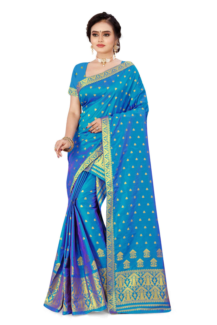 Gold Guna Poly Set Mekhela Sador