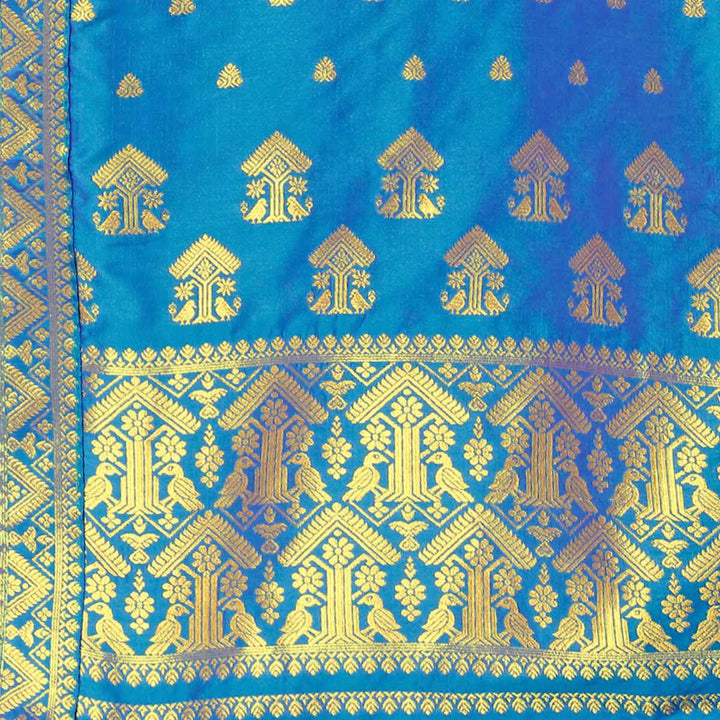 Gold Guna Poly Set Mekhela Sador