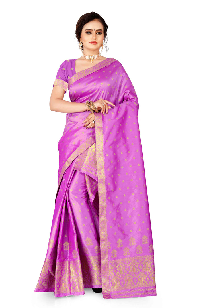 Gold Guna Poly Set Mekhela Sador