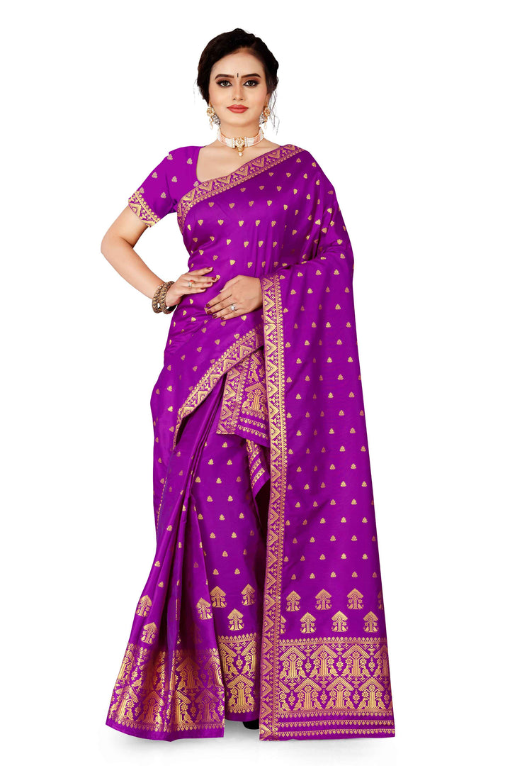 Gold Guna Poly Set Mekhela Sador