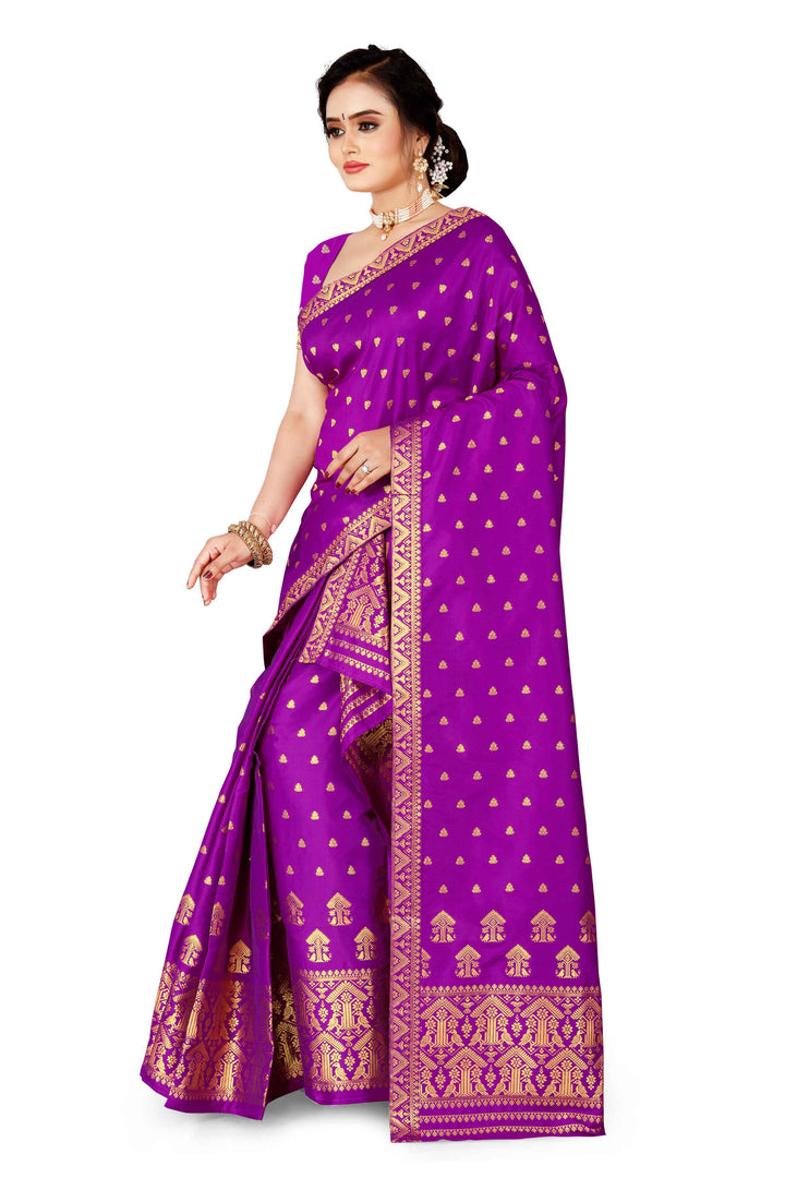 Gold Guna Poly Set Mekhela Sador