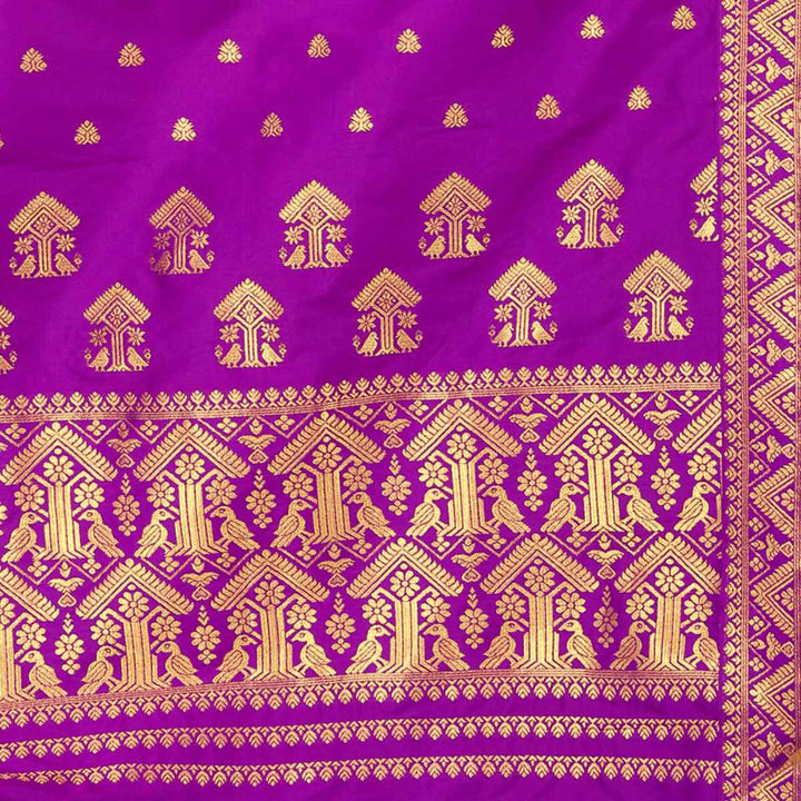 Gold Guna Poly Set Mekhela Sador